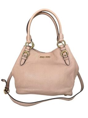 Miu Miu Pink Leather Shoulder Bag